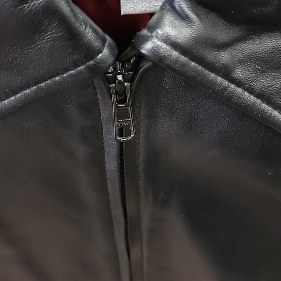 Worthington Leather Zip-up Jacket ~ Black ~ Size L (Large) - Picture 5 of 11